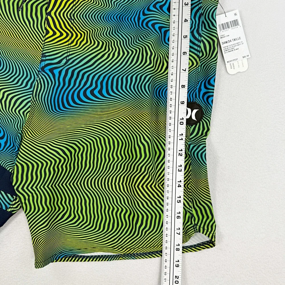 Hurley Phantom Eco Board Shorts Size 34 - TALL Mens Swirl Party NEW